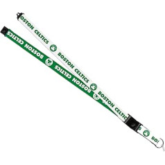 Rico Industries Boston Celtics NBA štrope oficiāli licencēta produkta divpusēja druka, ideāli piemērota jebkuram fanam un studentam, noņemama sprādze, droša, funkcionāla un viegla, melna