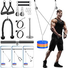 Lyndwin Cable Pull Fitness Lat Pull Plecu Triceps Treniņa ierīce, Rokas Krūškurvja Kabeļa Vilkšanas Lat Pull Fitnesa Aprīkojums Mājas, Mājas Trenažieru zāle Sistēma Lat Pull Tower Kabeļu torņu piederumi Elektrostacija