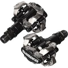 Shimano PDM520 melnie SPD sistēmas velosipēda klikšķu pedāļi ar plāksnēm