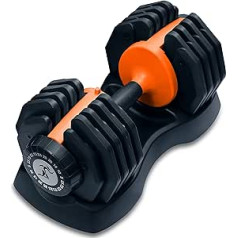 Strongology regulējamas mājas hanteles no 2,5 kg līdz 25 kg, melnas un oranžas