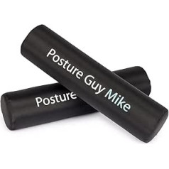 Posture Guy Mike 2 pack putu rullīši Egoscue vingrinājumiem, pozas terapijai, dzemdes kakla atbalstam, mugurai, jostasvietai, treniņiem, sviedru izturīgs un mazgājams aprīkojums