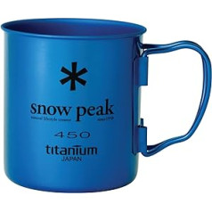 Snow Peak 16oz Single Wall Titanium Mug Foldable Handles Camping Backpacking