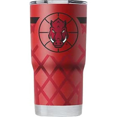 Gametime Sidekicks Arkansas 20oz Crimson Tumbler – oficialiai licencijuota 18/8 nerūdijančio plieno dviguba sienelė, izoliuota vakuume, UV LED spausdinti logotipai be prakaito, išlieka karšta/šalta –