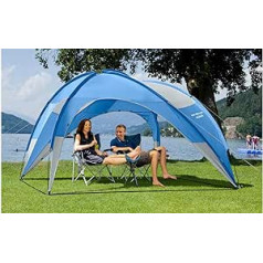 Berger Bologna Gazebo 2.8 x 2.8 m UV50+ Sun Protection with Side Panels Privacy Screen Blue Robust Against Wind as a Party Tent for Camping or as a Garden Gazebo │ Includes Carry Bag 7.8 m² Area