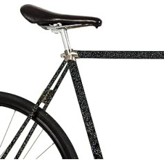 MOOXIBIKE FG023 Galaxy Black Glitter velosipēdu plēve šosejas velosipēdiem, MTB, pārgājienu velosipēdiem, Fixie, holandiešu velosipēdiem, pilsētas velosipēdiem, skrejriteņiem, gājējiem apm. 13 cm Rāmja apkārtmērs, 2 x 150 x 13 cm