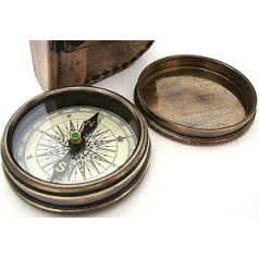 Roberta Frosta kompass ar ādas futrāli