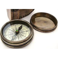 Robert Frost Compass with Leather Case