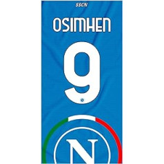 SSC Napoli Unisex — pieaugušo Osimhenas pludmales dvielis, gaiši zils, TU