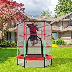 Fitness Trampoline for Children and Adults Protective Cover Portable Foldable Exercise Rebounder Jumper Indoor Outdoor Max Load 100 kg Jumping Trampoline Indoor Outdoor