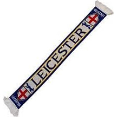 Andwing Leicester City FC | Football Fan Scarf | Premium Acrylic Knit, Blue and Red, Large