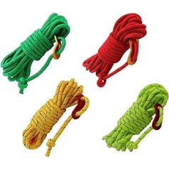 Outdoor Tent Rope Reflective Cord Guy Ropes - Reflective Rope Outdoor Tent Guide Rope Nylon Cord Wind Line for Camping Lightweight Guy Line Tent Cord with Aluminium Rope Tensioner