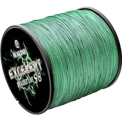 Waline Super Strong 300 m 500 m PE Braided Fishing Line 8 Strands Multifilament Fishing Line 20 lb-80 lb Sea Fishing Braided Line (Green, 20 lb/0.17 mm/300 m 328yds))