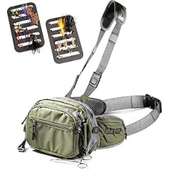 VIXYN Fly Fishing Belt Bag — viegla makšķerēšanas jostas soma un jostas somas uzglabāšana, armijas zaļa