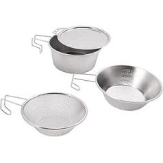 4 Stücke Outdoor Tragbare Edelstahl Camping BBQ Geschirr Schüssel Tasse Topf Sets Kochgeschirr Picknick Schüssel Für Wandern Grill Outdoor Camping Schüssel