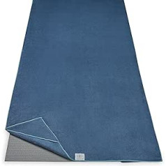 Gaiam Stay Put Yoga Towel Mat izmērs Jogas dvielis (der vairāk nekā standarta izmēra jogas paklājiņš — 68 collas garums x 24 collas platums)