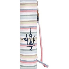 Aakrutii izšūšanas kokvilnas jogas paklājiņa soma ar spēcīgām plecu siksnām Paklājiņa soma ar rokām darināta pārvalka videi draudzīga fitnesa meditācija