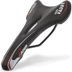 ULTECHNOVO VD-104 velosipēda sēdeklis, ergonomisks velosēdeklis MTB sacīkšu šosejas velosipēdam Offroad kalnu velosipēda komforta velosēdeklis vīriešiem un sievietēm (melns)