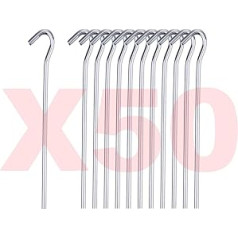 Vivo Tent Pegs Galvanised Metal Steel Tent Roof Gazebo Pond Netting Awnings Pack of 50