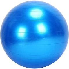 Liela fitnesa vingrošanas bumba jogas līdzsvara bumba, 75 cm pretsprādziena treniņbumba ar īpaši biezu vidukli, lieljaudas neslīdoša PVC jogas līdzsvara bumba ar ātrā gaisa sūkni mājas trenažieru zālei zilā krāsā