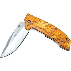 Eva Shop® Premium Black Ice Ace Orange Pocket Knife Compact Folding Knife Outdoor Survival Knife with 9 cm Stainless Steel Blade – Ideal for Leisure, Work, Hiking, Camping, Hunting etc.