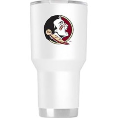 Gametime Sidekicks Florida State Seminoles Stainless Steel Drinkware 30oz oficiāli licencēta izolēta ūdens pudele — vara odere, vakuuma dubultsiena temperatūras efektivitāte (balta)