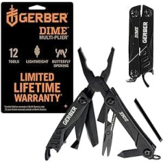 Gerber daudzfunkciju rīks ar 12 funkcijām, Dime Pocket Multi-Tool, melns, 31-003610