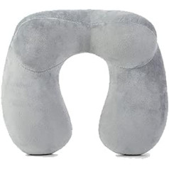 HLL Travel Pillow Kakla spilvens U formas kakla spilvens atsvaidzinošs, elpojošs, nodilumizturīgs, bez grumbām lidmašīna automašīnas salonam (krāsa: pelēka)