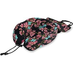 QMIN Travel Pillow Japāņu Sakura Butterfly Animal Memory Foam Kakla spilvena atbalsts U-veida spilvens Ergonomisks kakla spilvena ceļojumu komplekts tālsatiksmes lidmašīnām, auto vilcienam