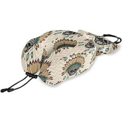 QMIN Travel Pillow Indian Cheif Head Skull Chevron Memory Foam Kakla spilvena balsts U formas spilvens Ergonomisks kakla spilvena ceļojumu komplekts tālsatiksmes gaisa kuģu autovilcienam