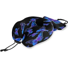 QMIN Kelioninė pagalvė Galaxy Butterfly Animal Pattern Atminties putplasčio kaklo pagalvės atrama U formos pagalvė Ergonomiška kaklo pagalvės kelionių rinkinys, skirtas ilgo nuotolio orlaivių automobilių traukiniui