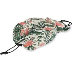 QMIN Travel Pillow Tropical Palm Leaves Zieds Atmiņas putas Kakla spilvena atbalsta spilvens U-veida spilvens Ergonomisks kakla spilvena ceļojumu komplekts tālsatiksmes lidmašīnu automašīnas vilcienam