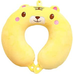 Children's Neck Pillow, Travel Pillow, U-shaped Pillow, Neck Support Pillow for Children and Adults, Travel in the Car, Plane, Train, yellow