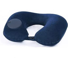 LEONYS Travel Pillow Neck Pillow, Sleeping Travel Neck Pain Inflatable Travel Pillow, Comfortable, Ultralight Compact Comfortable Camping Pillow Neck Pillow (Color : Blue)