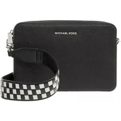 MICHAEL KORS sieviešu reaktīvo dzinēju komplekts LG EW Crossbd soma, BLK/Opticwht, Blk/Opticwht