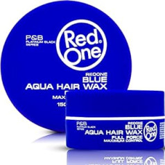 Redone Hair Styling Aqua Wax Blue 150 ml | Spēcīga noturība l | Matu želeja vasks | Ultra Hold | Vīriešu un sieviešu matu vasks | Bubblegum smarža | Maksimālā kontrole