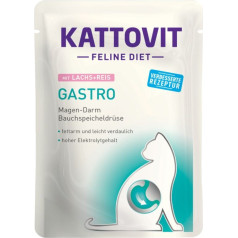 Kattovit gastro lasis ar rīsiem 85g kaķiem