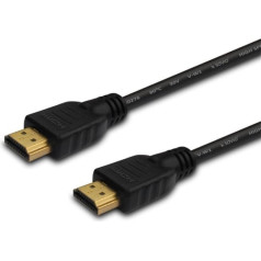 Hdmi kabelis (m) 2m, melns, zelta uzgaļi, v1.4, ātrgaitas, Ethernet/3d, 10 gab., cl-05