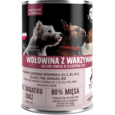 Petrepublic suņu liellopa gaļas dārzeņu konservi 400 g