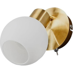 Lindby Elaina Indoor Wall Light in Gold/Brass Metal for Living Room and Dining Room (1 Bulb, E14) - Wall Spotlight, Bedroom Wall Lighting