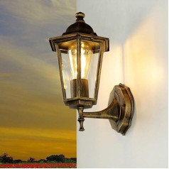 Licht-Erlebnisse K/CX/189907/091666 Rustic Outdoor Wall Light Garden Lantern Aluminium Garden House Yard