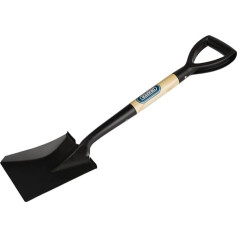 Draper 15073 Square Mouth Mini Shovel with Wood Shaft, 0 V, Black