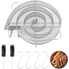 Nerūsējošā tērauda auksto dūmu ģenerators, apaļa kūpinātava, dūmu krāsns ar rokturi, ar 4 gaļas āķiem + 2 tīrīšanas birstes, gaļas kūpināšanas krāsns tējkannu grilam, kūpinātavām un kūpināšanai