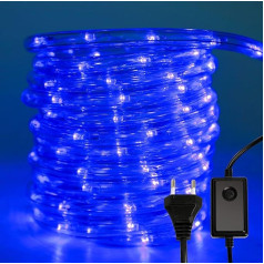 Duisrech Rope Light Outdoor 20 Metres 480 LEDs, Light Tube Outdoor Indoor 8 Modes Light Tube for Christmas, Party, Waterproof Outdoor Fairy Lights, Blue