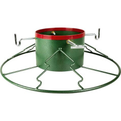 Yard Butler Christmas Tree Stand with Santa Helper - For Trees from 1.8 to 3.5 m Tall - Tree Stand for Live Trees, Heavy Duty Stand with Metal Skirt Included