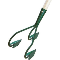 AGROHIT Мотыга садовая 3 зубца зеленая Культиватор цветочный Грабли Когти с ручкой 120 см