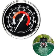 Quantfire Grilltemperaturmessgerät, Snap Grill Thermometer Ersatz für Big Green Egg Zubehör, Edelstahl Kochthermometer für Grill Holzkohlegrill Wasserdicht 8,4 cm großes Gesicht