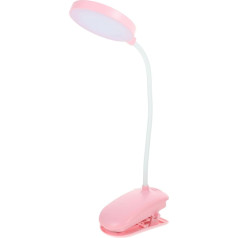 OSALADI 1Stk Nachttischlampe Schreibtischlampe booklight Wohnheim Leselampe LED-Clip auf Lampe Leseleuchte Augenschutzlampe Aufladen Leselicht Zubehör Lampenclip Student Lernlampe Rosa