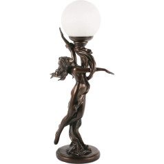 Julianna Art Deco bronzas bronzas dekora stila sieviešu lukturis Nude Dehnen Lady Lampe