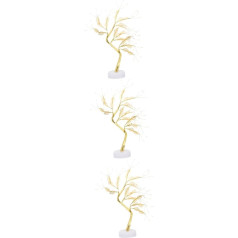 Uonlytech 3St Schlafzimmer Licht Schreibtischlampe rezultātā koks gaismas bonsai Vitrine Acryl LED-Baumlicht nachtlampe Lampe für Schlafzimmer Weihnachten Baum Lichter farbige Lichter Nachtlicht