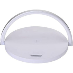 Dariokki Round Touch Kleine Schreibtischlampe, Multifunktionales Kabelloses Ladeger?T, Handyhalter, Wei?